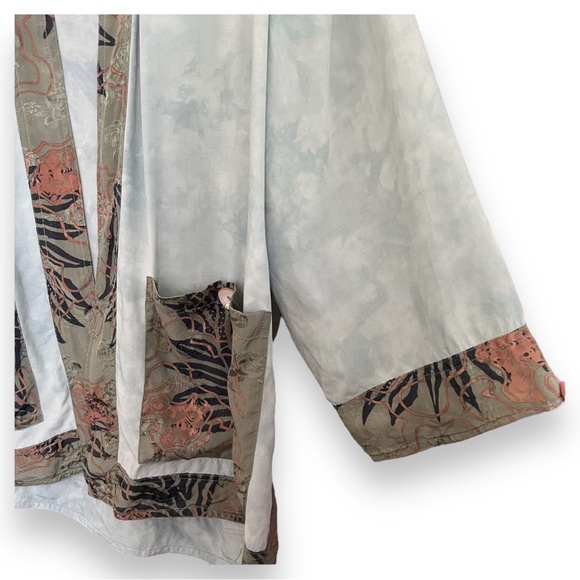 Vintage Kupu Kupu Handmade Kimono Style Cardigan Boho Open Front Longline Topper - Picture 5 of 16